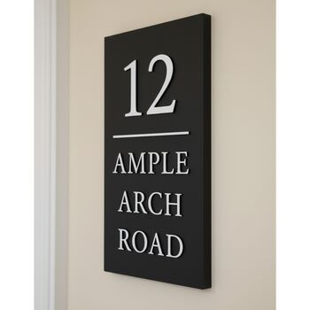 Portrait House Sign With Parallel Line, 2 of 6