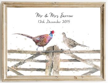 Personalised Home Sign Print Pheasants, 5 of 5