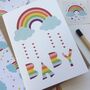 Baby Shower Rainbow Card With Rainbow Sticker, thumbnail 6 of 9