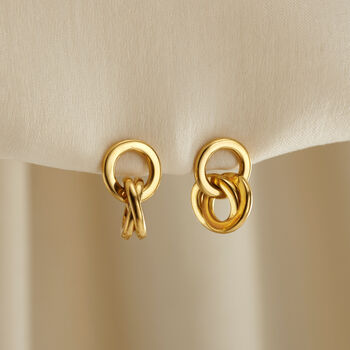 Two Ring Russian Charm Stud Earrings, 2 of 4