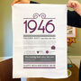 Personalised 80th Birthday Gift Microfibre Tea Towel, thumbnail 2 of 9