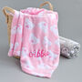 Personalised Teddy Pink Blanket For A Baby, thumbnail 2 of 5