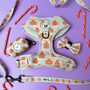 Dog Harness Christmas Dog Outfit Gingerbread Candy Cane, thumbnail 4 of 9