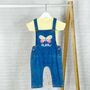 Butterfly Personalised Baby/Kids Denim Dungarees, thumbnail 4 of 6