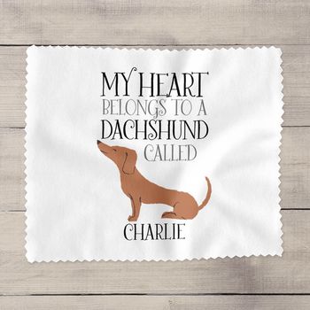 My Heart Belongs To A Dachshund Glasses Cloth, 2 of 2