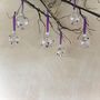 Set Of Six Purple And Pink Baubles Purple Christmas Decor, thumbnail 1 of 6