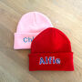 Personalized Embroidered Beanie Hat, thumbnail 2 of 3