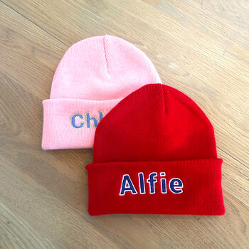 Personalized Embroidered Beanie Hat, 2 of 3