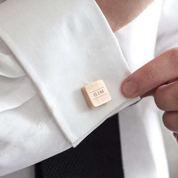 Initial Personalised Solid Square Cufflinks, 9 of 12