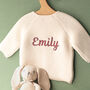 Luxury Knitted Personalised Back Embroidered Baby Cardigan, thumbnail 1 of 12