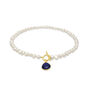 Clara Freshwater Pearl Necklace With Lapis Lazuli, thumbnail 2 of 3