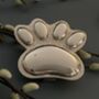 Brass Dog/Cat Paw Door Knocker Nickel Finish, thumbnail 2 of 2