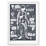 'My Amazing Body' Art Print In Sheer Slate, thumbnail 4 of 4