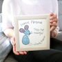 Personalised Baby Mouse Embroidered Framed Artwork, thumbnail 7 of 9