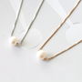 Sterling Silver Floating Pearl Necklace, thumbnail 4 of 6
