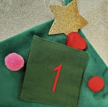 Christmas Tree Reusable Fabric Advent Calendar, 4 of 5