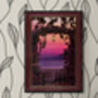 Rolled Canvas Pink Purple Ocean Sunset Wall Art, thumbnail 2 of 8