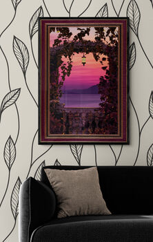 Rolled Canvas Pink Purple Ocean Sunset Wall Art, 2 of 8