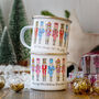 Personalised Christmas Nutcracker Enamel Mug, thumbnail 4 of 5