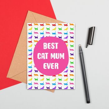 Large Size Best Cat Mum Card, 2 of 2