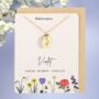 February Birthday Gift Birth Month Flower Necklace, thumbnail 4 of 6