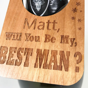 Personalised Will You Be My Best Man Bottle Label, 5 of 10