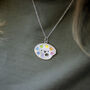 Paint Palette Cute Charm Necklace With Silver Plated Chain, thumbnail 4 of 4