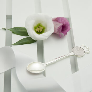 Personalised Silver Plated Lucky Sixpence Teaspoon, 3 of 11