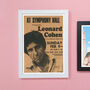 Official Retro Leonard Cohen Concert Poster, thumbnail 4 of 8