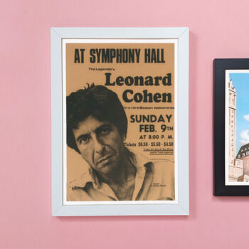 Official Retro Leonard Cohen Concert Poster, 4 of 8