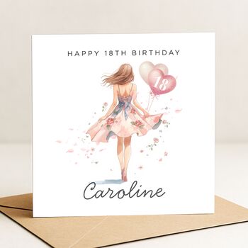 Personalised 18th Birthday Card For Daughter Balloons, 7 of 8
