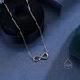 Sterling Silver Tiny Infinity Symbol Pendant Necklace, thumbnail 5 of 11