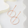 Long Drop Knotted Hoop And Bar Earrings, thumbnail 1 of 6