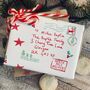 North Pole Special Delivery Name And Address Personalised Wrapping Paper, thumbnail 1 of 10