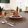 Set Four Round Rattan Placemat Dining Table Mats, thumbnail 1 of 7