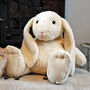 Large Cream Bunny Plush Soft Toy, thumbnail 1 of 8