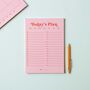 Daily Planner Pad A5 | Pink And Red, thumbnail 1 of 5