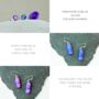 Purple Glass Earrings On Sterling Silver, thumbnail 6 of 12