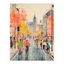 Old Amsterdam City Cyclist Watercolour Wall Art Print, thumbnail 6 of 6