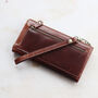 Leather Ziparound Purse With Wrist Strap, thumbnail 4 of 6
