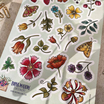 Vintage Retro Floral Vinyl Sticker Sheet, 5 of 5