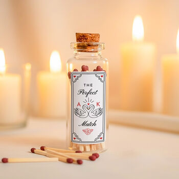 Mini Matches Jar Gift With Initials, 4 of 6