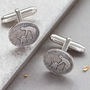 Personalised Sterling Silver Dog Lovers Cufflinks, thumbnail 4 of 6