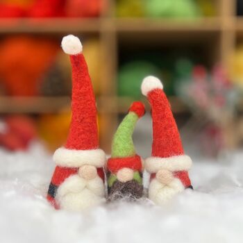 Santa Gnomes Needle Felting Craft Kit, 3 of 4