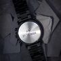 Personalised Metal And Wood Watch Mens Gift,Engraved Watch, thumbnail 5 of 8