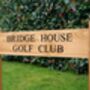 Double Post Engraved Oak Free Standing House Sign, thumbnail 4 of 5