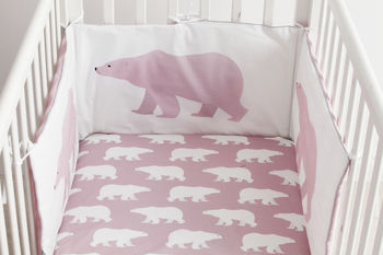 Polar Bear Print Fitted Cot Sheet, 2 of 4
