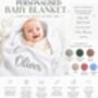 Personalised Baby Blanket |Baby Gift | Newborn Gift, thumbnail 3 of 11