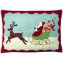 Santa And Rudolph Embroidered Christmas Cushion, thumbnail 3 of 3