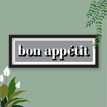 Framed Bon Appetit Print, 6 of 10